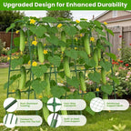 Cucumber Trellis for Raised Bed, U-Shape Garden Trellis for Climbing Plants Outdoor, Metal Arch Vegetables Trellis, Plant Support for Grape Vine Beans Squash Peas Flower
