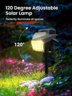 AUDERWIN Solar Spot Lights Outdoor, 9 Lighting Modes RGB, Solar Lights Outdoor Waterproof IP65, 63 LED Landscape Spotlights for Holiday Decorations-10 Pack