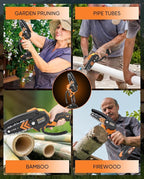 Saker Mini Chainsaw,2025 New Upgrade Portable Electric Chainsaws Cordless,Small Handheld Chain Saw Pruning Shears Chain Saws for Tree Branches,Courtyard and Garden