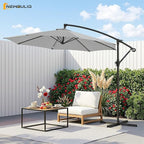 NEWBULIG 10FT Patio Umbrella, Offset Cantilever Outdoor Patio Table Umbrella, UV Protection, Fade Resistant Fabric, Easy Tilt Adjustment for Pool, Deck, Garden, Backyard