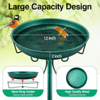 Daoeny 35In Metal Bird Bath for Outside, Vintage Freestanding Birdbaths & Birdfeeder, Bird Baths Feeder Bowl for Outdoors Garden Patio Yard Lawn Decor, Upgraded 5-Pronged Base (Green)