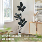 Yepdin Artificial Rubber Tree Plant -5FT Faux Plants Indoor with Planter,Tall Fake Trees Lifelike Branches & Foliage,Large Artificial Plants Indoor for Home Office Floor Patio