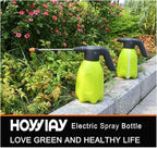 ES2 Electric Spray Bottle 0.5 Gallon,Plant Mister,Garden Sprayer,Spray Bottle with Adjustable Nozzles,Rechargeable Battery Powered Sprayer,Small Sprayer,Pump Sprayer,Automatic Watering Can for Garden