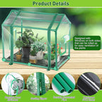 Mini Greenhouse with Potting Mat for Indoor Plant, Heavy Duty Portable Green House with Waterproof Pot Pad for Small Plants, Clear Small Plant Tent for Seed Humidity (Green)
