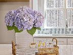 ZYTUYO 20inch 4PCS LilacLight Purple Hydrangea Artificial Flowers Lilac Real Touch Fake Hydrangeas with Long Stem for Indoor Outdoor Porch Living Room Home Decor Party Wedding Xmas Table Centerpieces