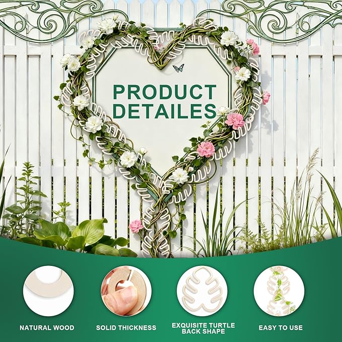 20pcs Monstera Leaf Chain Trellis for Climbing Plants Plant Trellis Indoor and Outdoor Vine Support Plant Accessories Garden Wall Plant Rack Frame Suitable for Monstera Pothos Ivy