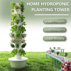 Hydroponic Tower Growing System, Vertical Garden Planter Home, with Water Pump & 30L Movable Water Tank, for Indoor Outdoor Herbs Fruits & Vegetables,7 Layer