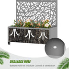 Casaphoria Metal Raised Garden Bed with Trellis and Wheels, 72"x35"x16" Planter Box for Climbing Plants, Vegetables & Vines, Features Drainage Holes and Privacy Screen, Grey-Net
