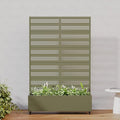 Casaphoria Metal Raised Garden Bed with Trellis and Wheels, 72"x47"x16" Arched Planter Box for Climbing Plants, Vegetables & Vines, Features Drainage Holes and Privacy Screen, Grey-Harold