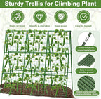 Tidponra Cucumber Trellis for Garden, 50 x 54 Inches A Frame Gardening Trellis with Fabric Raised Garden Bed, Climbing Net and Plant Support Clips for Climbing Plants