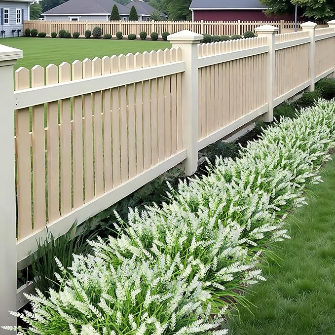 Faux Flowers for Outdoor Planters – 20 Bundles Fake Plants Outdoor, UV Resistant Artificial Plants & Flowers with Fake Monkey Grass, Faux Outdoor Plants for Porch Patio Garden Decor