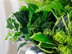 Green Moon 14 Bundles Artificial Plants Outdoor, Faux Plants Outside UV Resistant Fake Greenery Shrubs for Home Planter Garden Patio Front Porch Yard Decor