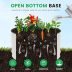 INNO STAGE 3 Pcs Round Galvanized Raised Garden Bed — 2×2×1ft Planter Box Outdoor Raised Beds Kit for Gardening Vegetables, Fruits, Herbs, and Flowers, White