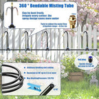 Dianrui 360° Curved Garden Automatic Irrigation System—50FT Drip Irrigation System for Garden,Lawn & Raisedbed & Greenhouse Watering Equipment, Drip Irrigation Kit with Adjustable Copper Nozzles 5/16"