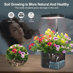 Indoor Garden Growing Systems Self-Watering Plant Pot Smart Gardening System with 17 Watts LED Grow Light Auto Timer Gardening Plant Gifts for Mom Plant Pot for vegetables herbs(No Seeds&Soil)