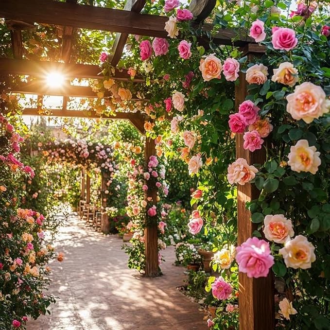 350+ Climbing Rose Seeds - Heirloom Non-GMO Climbing Flower Seeds for Captivating Garden Blooms - Perennial Shrub Flowers, Perfect for Spring and Fall Planting, Great Gardening Gift