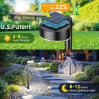 Ahaorigin 8 Pack Solar Pathway Lights Outdoor, 12 Brighter LED Solar Lights Outdoor Waterproof, Up to 12 Hrs Modern Path Light for Yard Garden Walkway Driveway Lawn, Cool White