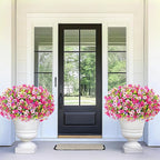 BLEUM CADE 22 Bundles Artificial Flowers for Outdoors, UV Resistant Fake Outdoor Flowers, Realistic Faux Outdoor Flowers for Decoration, Outside Fake Plants for Porch Garden Decor