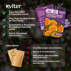 KVITER 3000 Orange California Poppy Seeds (Eschscholzia Californica) - Californian Poppy, Drought Tolerant Wildflower, Orange Flower Seed Packets - Flower Seeds for Outdoor Garden, Meadow, Cut Flowers