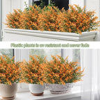 RECUTMS Artificial Flowers Fake Outdoor Plants Faux UV Resistant Lavender Flower Plastic Shrubs Indoor Outside Hanging Decorations Fall Flowers for Decoration，20 Bundles-Salmon