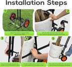 Plant Dolly, Plant Mover with Wheels Heavy Duty Tree Dolly & Plant Cart with Wheels - Adjustable Plant Caddy for Large Pots, Heavy Duty Plant Mover for Outdoor Yard Garden