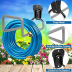 PeoMev 2PCS Water Hose Holder Wall Mount - Metal Hose Hanger Garden Hose Rack Heavy Duty Hose Storage for Outside Water Hose