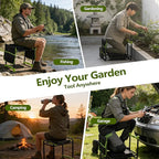 Garden Kneeler and Seat, Heavy Duty Garden Stool with 11" Wide Detachable Kneeling Pad, Foldable Garden Bench Chair with Gardening Tool Pouch and Bag, Gardening Gifts for Women, Seniors