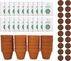 BUZZY Seeds Sunflower Seed Starter Kit Bulk 20 Pack – Mini Terracotta Grow Pots, Flower Gardening Kits for Wedding Favors & DIY Crafts
