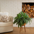 Nearly Natural 40in Hanging Artificial Fern Plant, Set of 2 - Realistic Silk Plant, Faux Greenery For Home Living Room Decor Natural Look Low Maintenance