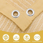 Shade&Beyond 90% Sun Shade Cloth with Grommets, 10' X 12' Pergola Shade Cover Canopy, Mesh Tarp Sun Screens for Patio, Outdoor, Garden, Backyard, Wheat
