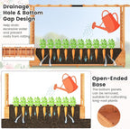 MAT EXPERT Raised Garden Bed with Trellis & Hanging Roof, Lattice Panel with Drainage Hole for Flower, Climbing Plant, Herb, Planter Box for Garden, Patio, Yard (1, 77" x 17" x 45" (L x W x H))
