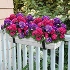Artificial Geranium Fake Flowers for Outdoors Decoration, 6 Bundles Silk Geraniums Flower UV Resistant Look Real Faux Plants for Front Door Garden Porch Planter Patio Balcony Yard Indoor Home, Mix
