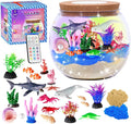 Hannstar Ocean Light Up Terrarium Kit for Kids - Sea Animal Toys with LED Night Light Ocean Animal Birthday Gift for Boys & Girls Ages 4 5 6 7 8-12, Kids Arts & Crafts Kit Easter Ideal Gifts