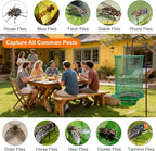 10 Pack Fly Traps Outdoor Hanging, Ranch Fly Traps with Food Bait Tray, Fly Catcher Cage for Indoor or Outdoor Family Farms, Park