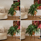 Nearly Natural 40in Hanging Artificial Fern Plant, Set of 2 - Realistic Silk Plant, Faux Greenery For Home Living Room Decor Natural Look Low Maintenance