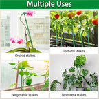 Extendable Plant Stakes, Length Scalable from 17.9IN to 42.3IN Plant Support Stake, Orchid Sticks with Clips for Indoor Outdoor,Garden Stakes for Plant,Tomato,Vegetables,Monstera,Vine - 3Pack