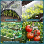 50 PCS Garden Clips, Greenhouse Clamps, Stainless Steel Greenhouse Clips for Netting, Heavy Duty Row Cover Clips with a Strong Grip for Shade Cloth or Plant Cover on Gardening Hoops