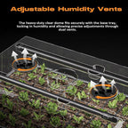 Patigrow 120-Cell Self-Watering Seed Starter Tray with Grow Light, Seed Starter Kit with 4.07” Humidity Dome, Indoor Seedling Starter Tray, Seed Starting Trays for Plant Germination, Seeds Growing