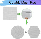 Square Pot Hole Mesh Screen Pad 2 Inch, 50 Pcs Plastic Bonsai Mesh for Plant Pot Drainage Cover Screen, Nursery Planter Bottom Drainage Inserts Grid Mat for Potted Succulent