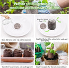 Legigo 50 PCS 35mm Coco Coir Pellets Seed Starter Pods, Compressed Seed Starting Coconut Coir Pellets Soil Plugs for Seedlings, Seeds Plant Starter Pods for Garden Planting Herbs Flowers Vegetables