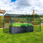 Ohuhu Crop Cages for Garden Plant: 8x4x4 Ft Tent Cage, Plant Netting Cover with Zipper, Garden Bed Cover, Plant Cover from Animal Wind-Resistant Garden Cage for Fruit Vegetable Flower