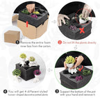 Zerzsy 4PCS Small Artificial Succulent Plants with Creative Human Shaped Pots, Fake Desk Plant Greenery Potted for Home Office Indoor Shelf Decoration (White)