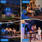Solar Bug Zapper Outdoor, Waterproof Mosquito Zapper Type-C & Solar Powered, Auto On/Off, Cordless 4200V Electric Fly Zapper, 5000mAh Rechargeable Mosquito Trap Killer for Patio Backyard Camping