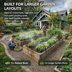 Automatic Garden Irrigation System 200ft, Upgraded Drip & Spray Watering Kit with 36 Adjustable Copper Nozzles for Raised Beds, Outdoor Garden, Lawn, Potted Plants & Greenhouse (200ft)