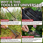 10 Pcs Gardening Tool Set for Women – All-in-One Garden Tools Set with Handy Tote Bag, Ergonomic Design & Rust-Resistant Steel – Gardening Tools for Women for Easy Garden Care & Gifts for Plant Lovers