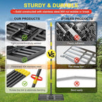 Large Lawn Leveling Rake - Heavy Duty 30"x10" Stainless Steel Leveler Plate,Reinforced Welds,28-72" Adjustable, Anti Flipping Smooth Edge,for Soil, Dirt,Ground,Golf,Yard Top Dressing,Landscaping