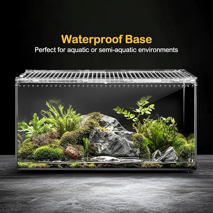 Reptile PC Terrarium,Tarantula Enclosure,Spider Tank Starter Kit,Leopard Gecko Container,Hermit Crab Habitat,Lizard Enclosure,Insect Housing,Jumping Spider Cage,Small Bearded Dragon Vivarium L