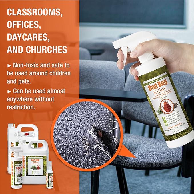 EcoVenger Bed Bug Killer with Remote Sprayer 1 Gal - Kills 100% All Stages on Contact- Kills Resistant Bugs- Kills Eggs- 14 Day Residual Protection- Non-Toxic- Child & Pet Friendly