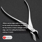 Straight Narrow Edge Cutter Professional Grade Branch Cutter Alloy Steel Bonsai Tools Equip With Tool Bag (MT-SE-185N Designed For Small Size Bonsai Trees)