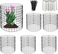 Eunika 18 Pcs Round Plant Protector from Animals, 6 Pack 12" x 12" Metal Mesh to Keep Animals Out Wire Plant Protectors for Rabbits Chicken Bunny Barricades for Garden Vegetable Flowers Protection